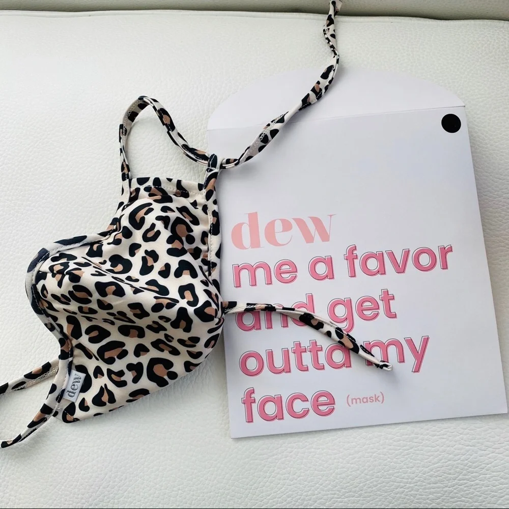 Dew Edit Kitty Kitty Leopard Face Mask Adult Small